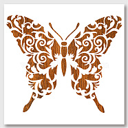 PET Hollow Out Drawing Painting Stencils, for DIY Scrapbook, Photo Album, Butterfly Farm, 300x300mm(DIY-WH0405-0019)