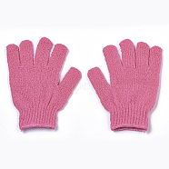 Nylon Scrub Gloves, Exfoliating Gloves, for Shower, Spa and Body Scrubs, Hot Pink, 185x150mm(MRMJ-Q013-178C)