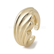 Brass Adjustable Open Rings, Real 18K Gold Plated, Inner Diameter: 17mm(RJEW-K257-62G)