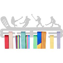 Sports Theme Iron Medal Hanger Holder Display Wall Rack, with Screws, Sports Themed Pattern, 150x400mm(ODIS-WH0021-596)