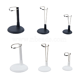 6 Sets 6 Styles Plastic with Iron Doll Support for Models, Toys, Action Figures, Mixed Color, Finish Product: 5.45~8.75x4.85~9.95x7.7~13.05cm, 1 set/style(ODIS-HY0001-02)
