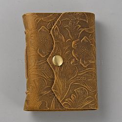 Leather Notebook, Travel Journal, with Kraft Paper, Rectangle, Peru, 110x85x42mm(AJEW-WH20009-21C-02)