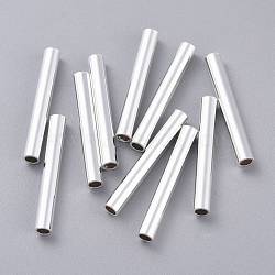 304 Stainless Steel Tube Beads, Silver, 30x4mm, Hole: 2.5mm(STAS-K210-41C-S)