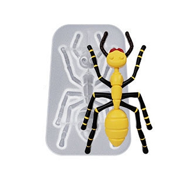 DIY Display Silicone Molds, for UV Resin, Epoxy Resin Craft Making, Ant Pattern, Ant: 69x45x9mm, Inner Diameter: 61x37mm
