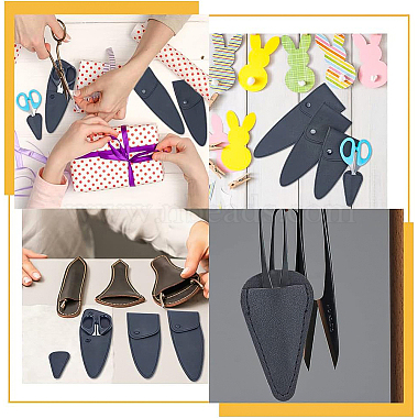 8Pcs 4 Style PU Leather Scissor Tip Protective Covers(FIND-BC0003-60)-6