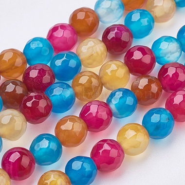 6mm Mixed Color Round Natural Agate Beads