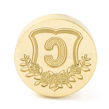 Golden Tone Round Wax Seal Brass Stamp Heads(AJEW-Z034-02G-C)-2