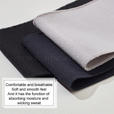 benecreat 3pcs 3 couleurs 95 % coton et 5 % tissu côtelé en fibre élastique pour poignets(FIND-BC0004-41)-5