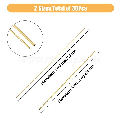 Superfindings 30Stk. 2 Stile Messing-Stützstangen(DIY-FH0005-51)-2