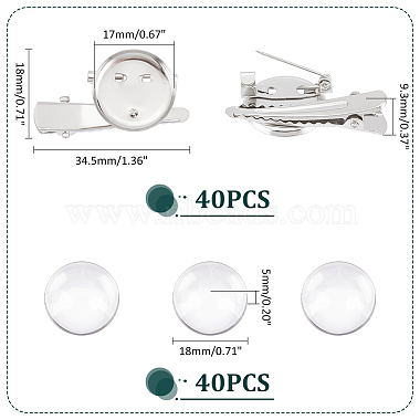 Kit para hacer broches de hierro con forma de cúpula en blanco con forma de cocodrilo(DIY-UN0005-86B)-3