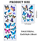 3 Sheets 3 Styles Butterfly PVC Waterproof Self-adhesive Stickers(DIY-CP0009-13)-2