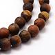 Frosted Natural Tiger Eye Beads Strands(G-F364-18-6mm)-3