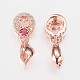 Long-Lasting Plated Brass Micro Pave Cubic Zirconia Ice Pick Pinch Bails(ZIRC-F069-04B-RG)-2
