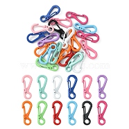 20Pcs Spray Painted Alloy Push Gate Snap Keychain Clasp Findings, Mixed Color, 24.5x10x6mm, Inner Diameter: 11x6mm(FIND-YW0001-81)