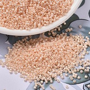 MIYUKI Delica Beads, Cylinder, Japanese Seed Beads, 11/0, (DB1502) Opaque Light Peach AB, 1.3x1.6mm, Hole: 0.8mm, about 10000pcs/bag, 50g/bag(SEED-X0054-DB1502)