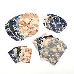 Polyeter Hot Melt Glue Patches, Camouflage Pattern, Rectangle & Oval, Mixed Color, 75~165x55~120x0.3mm, 20pcs/set(DIY-NB0001-84)