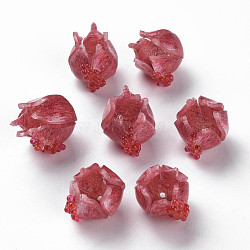 Plastic Beads, Pomegranate, Indian Red, 15~16x15.5~17x13~14mm, Hole: 1.4mm(KY-N015-71-02)