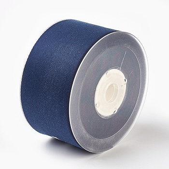 Rayon and Cotton Ribbon, Twill Tape Ribbon, Herringbone Ribbon, Midnight Blue, 2 inch(50mm), about 50yards/roll(45.72m/roll)