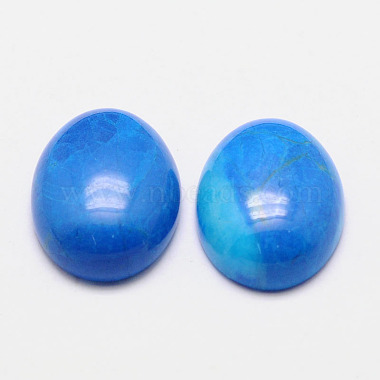 40mm Blue Oval Natural Turquoise Cabochons
