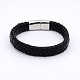 Unisex Casual Style Braided Leather Bracelets Making(BJEW-F119-10)-3