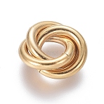 304 Stainless Steel Linking Rings, Interlocking Ring, for Necklace Making, Golden, 14x12.5x4.5mm, Ring: 11x2mm, Inner Diameter: 7mm, 20pcs/box(STAS-UN0014-81G)