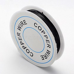 Round Craft Copper Wire, Nickel Free, Black, 20 Gauge, 0.8mm, about 9.84 Feet(3m)/roll(X-CW0.8mm015)