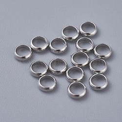 Brass Spacer Beads, Flat Round, Gunmetal, 4x1mm, Hole: 2.5mm(KK-I665-24B-B)