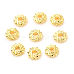 Eco-Friendly Alloy Spacer Beads, Long-Lasting Plated, Cadmium Free & Nickel Free & Lead Free, Flower, Golden, 4.8x1.5mm, Hole: 1.2mm(PALLOY-WH0109-02G-A-NR)