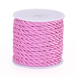 Polyester Cord, Twisted Cord, Violet, 5mm, about 4.37 yards(4m)/roll(OCOR-L041-5mm-06)