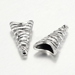 Tibetan Style Cone Alloy Bead Caps, Antique Silver, 24x12x6mm, Hole: 1mm & 3.5x9mm(X-PALLOY-I112-13AS)