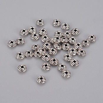 Tibetan Silver Spacer Beads, Donut, Antique Silver, Lead Free & Nickel Free & Cadmium Free, about 6.5mm wide, 3mm thick, hole: 1.5mm