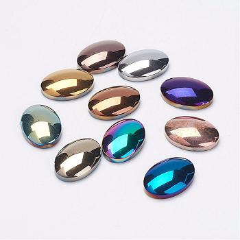 Non-Magnetic Synthetic Hematite Cabochons, Oval, Grade A, Mixed Color, 24.5x17.5x6mm