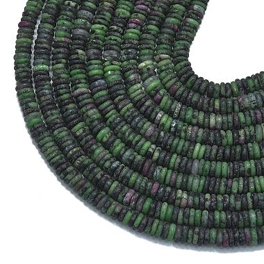 Frosted Natural Ruby in Zoisite Beads Strands(G-K389-C20-01)-3