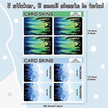 Kit d'autocollants de carte étanche en plastique pvc rectangle(DIY-WH0539-001)-2
