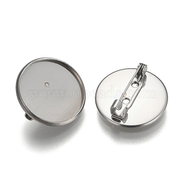 Stainless Steel Color 304 Stainless Steel Brooch Base Settings