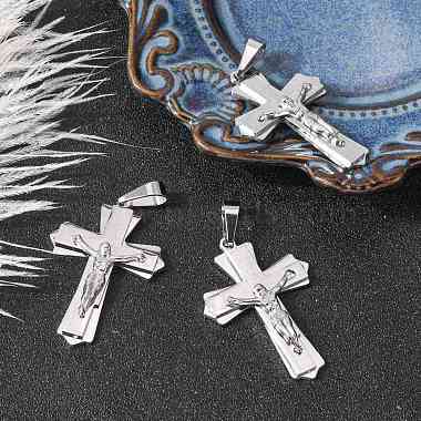 304 Stainless Steel Crucifix Cross Big Pendants for Easter(STAS-V0493-79C)-4