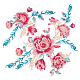 Peony Pattern Polyester Fabrics Computerized Embroidery Cloth Sew on Appliques(PATC-WH0001-94)-1