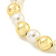 Rack Plating Brass & ABS Imitation Pearl Beaded Stretch Bracelets(BJEW-P322-16G)-3