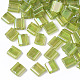 2-Hole Transparent Glass Seed Beads(SEED-S023-29C-04)-1