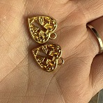 Valentine's Day Gift Ideas for Zinc Alloy Pendants, Heart with Cross, Golden, 16x14x2mm, Hole: 1.7mm(PALLOY-WH0067-24B-1)