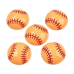 Sport Ball Opaque Resin Decoden Cabochons, Baseball, Orange, 25x8mm(RESI-XCP0002-47)