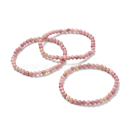 Natural Wood Lace Stone Beaded Stretch Bracelets, Round, Beads: 4~5mm, Inner Diameter: 2-1/4 inch(5.65cm)(BJEW-D446-A-27)