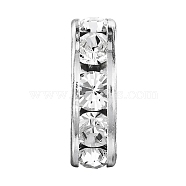 Preciosa&reg MAXIMA Crystal Multi-Stones Settings, Spacer Beads, Czech Crystal, 711 39 103 Rondelle with Chatons, 00030 Crystal, Silver, 4.5mm(X-PRC-MA4-00030-S)