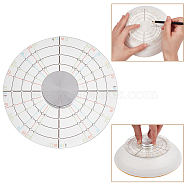 Acrylic Circular Divider Clay Sculpture Auxiliary Tool, Pottery Machine Accessories, with Aluminium Alloy Finding, Mixed Color, 120x3mm(FIND-WH0152-545)