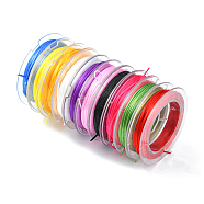 Flat Elastic Crystal String, Elastic Beading Thread, for Stretch Bracelet Making, Mixed Color, 0.5mm, about 10 yards(9.14m)/roll, 10 rolls/group(EW-YW0001-05M)