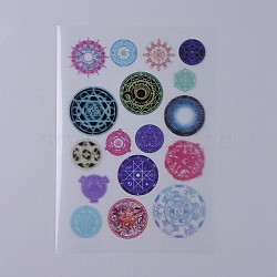 Filler Stickers(No Adhesive on the back), for UV Resin, Epoxy Resin Jewelry Craft Making, Geometric Pattern, 150x100x0.1mm(DIY-D039-03D)