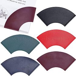 CHGCRAFT 5Pcs 5 Colors Leather Corner Bookmark, Fan Page Corner, Gift for Book Lovers, Mixed Color, 5.6x12.7x0.33cm, 1pc/color(FIND-CA0004-58)