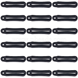 Gorgecraft 70Pcs Anti-Lost Silicone Pendant, for Electronic Stylus & Lighter Making, Black, 31.5x7x9mm, Hole: 3mm, Inner Diameter: 24mm(SIL-GF0001-36B)