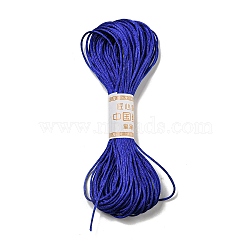 Polyester Embroidery Floss, Cross Stitch Threads, Blue, 1.5mm, 20m/bundle(OCOR-C005-A06)