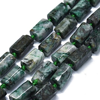 Natural Dioptase Beads Strands, Nuggets, 11~14x6~8mm, Hole: 0.9mm, about 28~32pcs/strand, 15.75''(40cm)